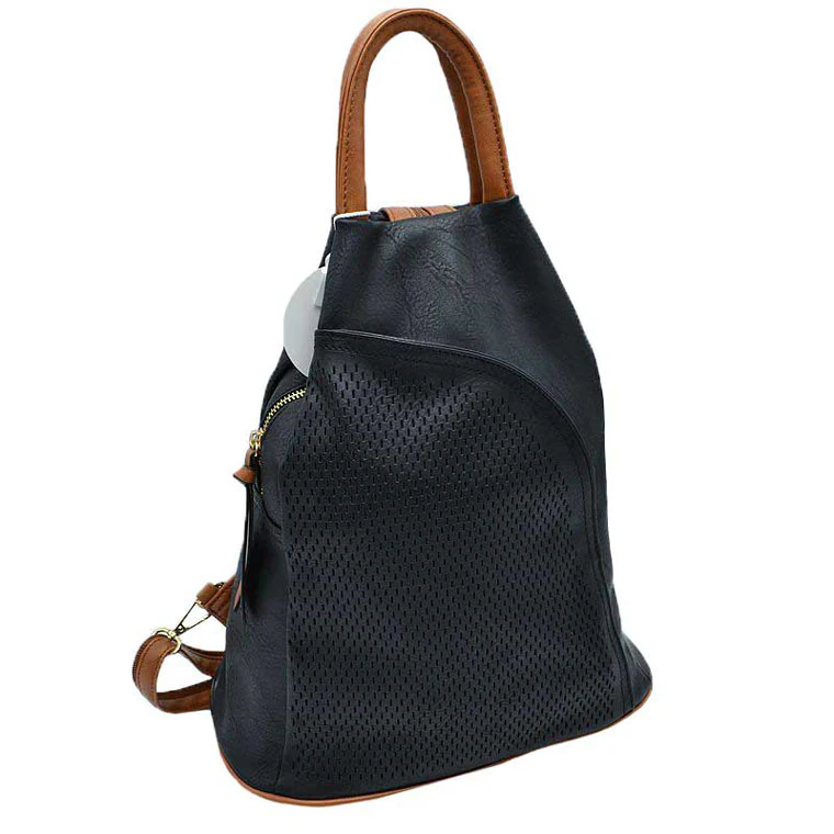Stylish Faux Leather Backpack