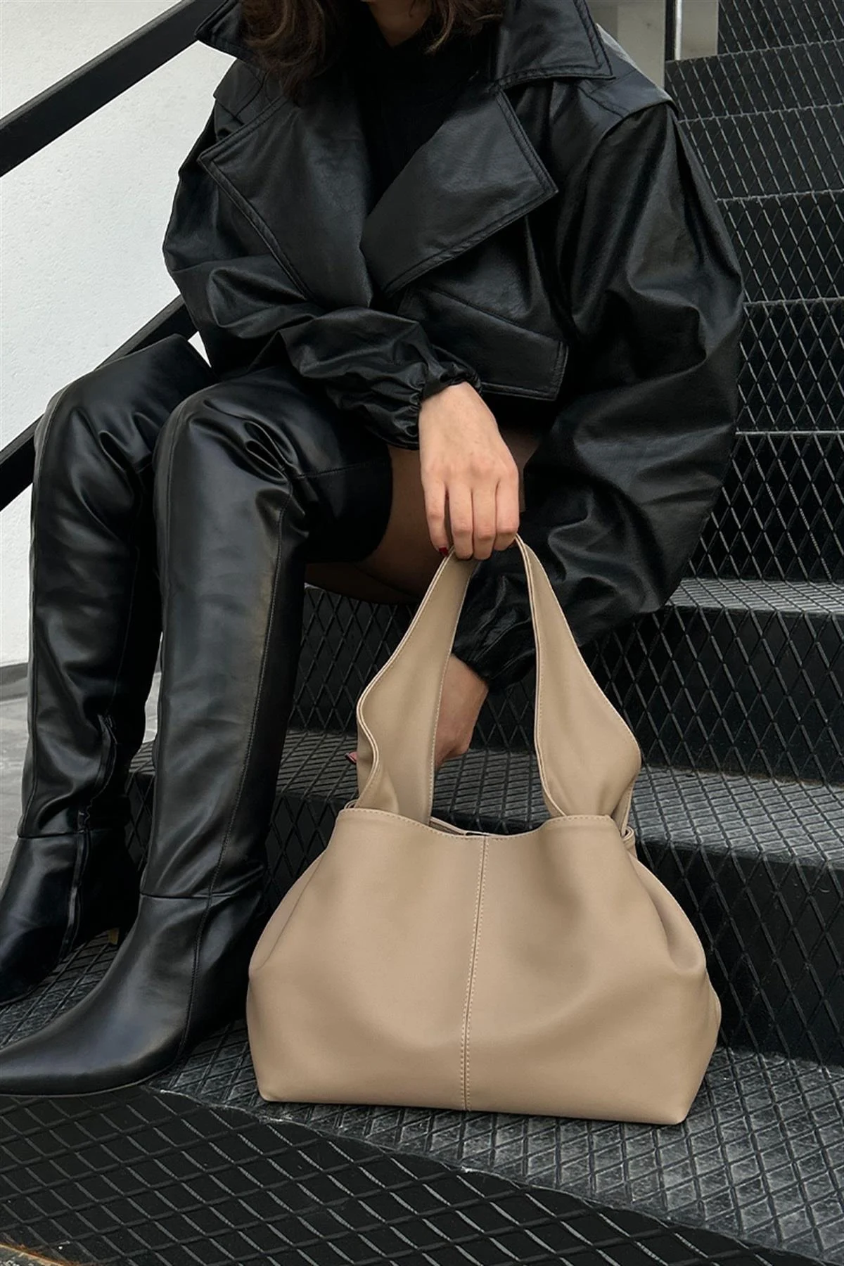 Elegant Taupe Handbag