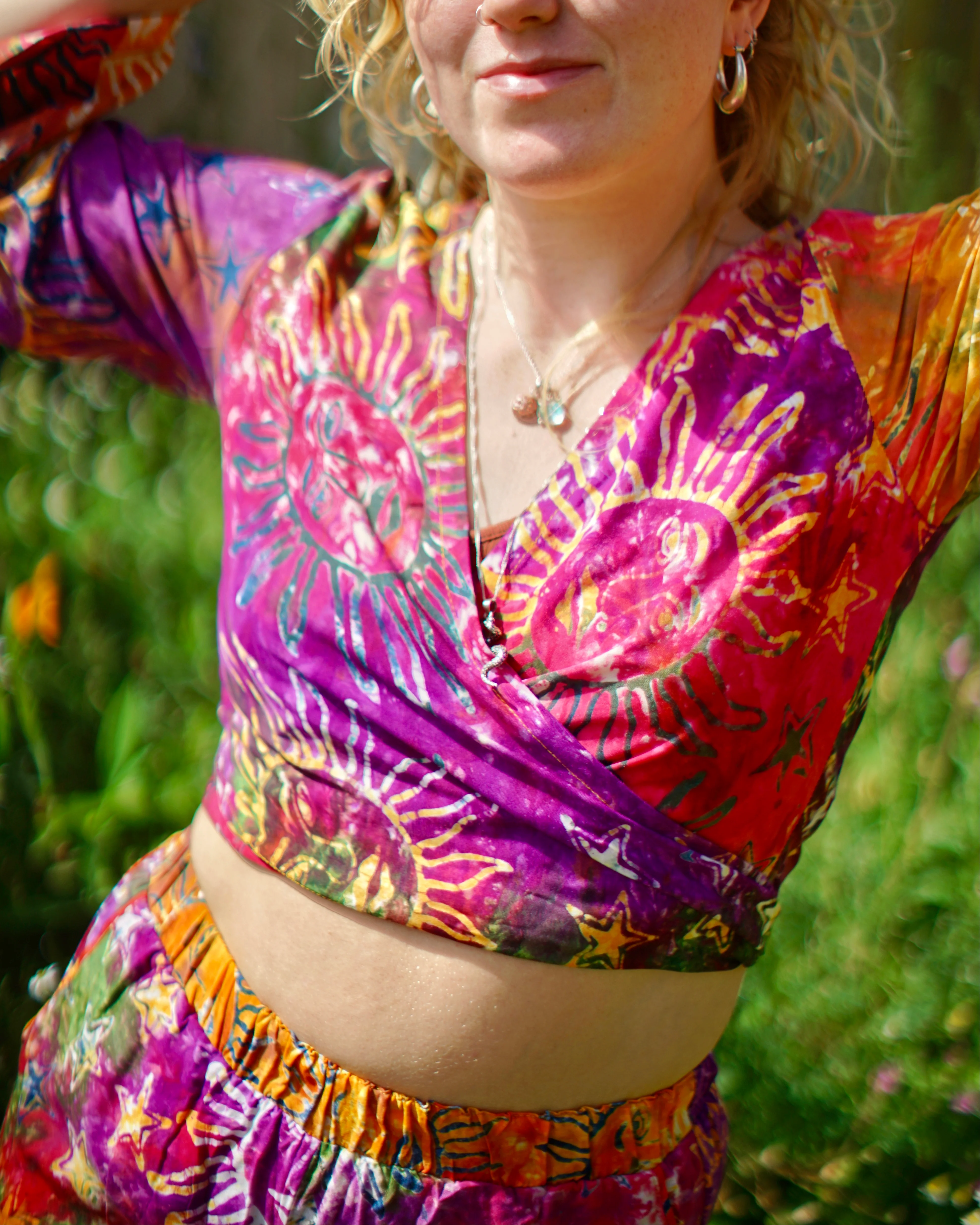 Vibrant Bohemian Tie-Dye Blouse