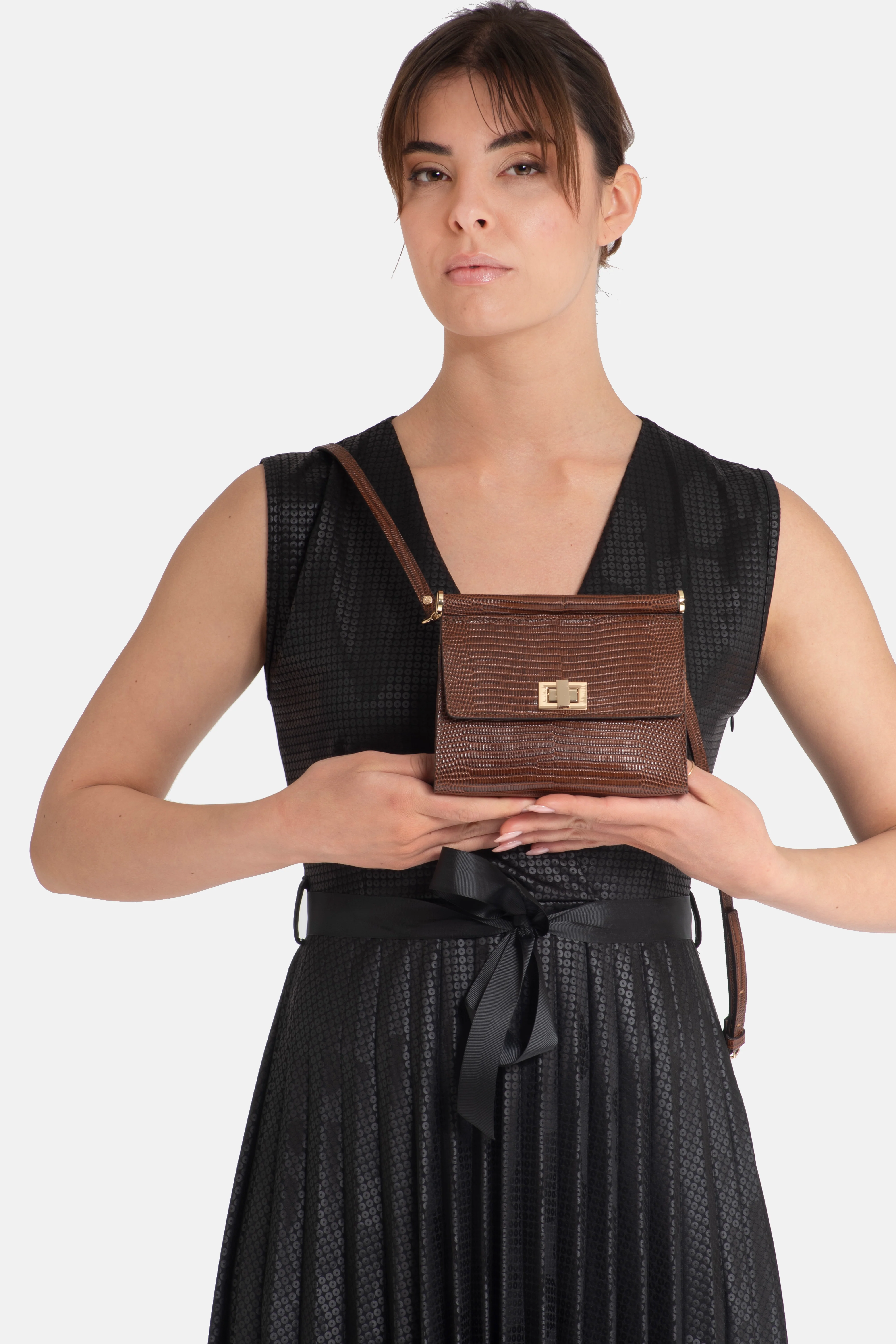 Chic Faux Leather Mini Crossbody Bag