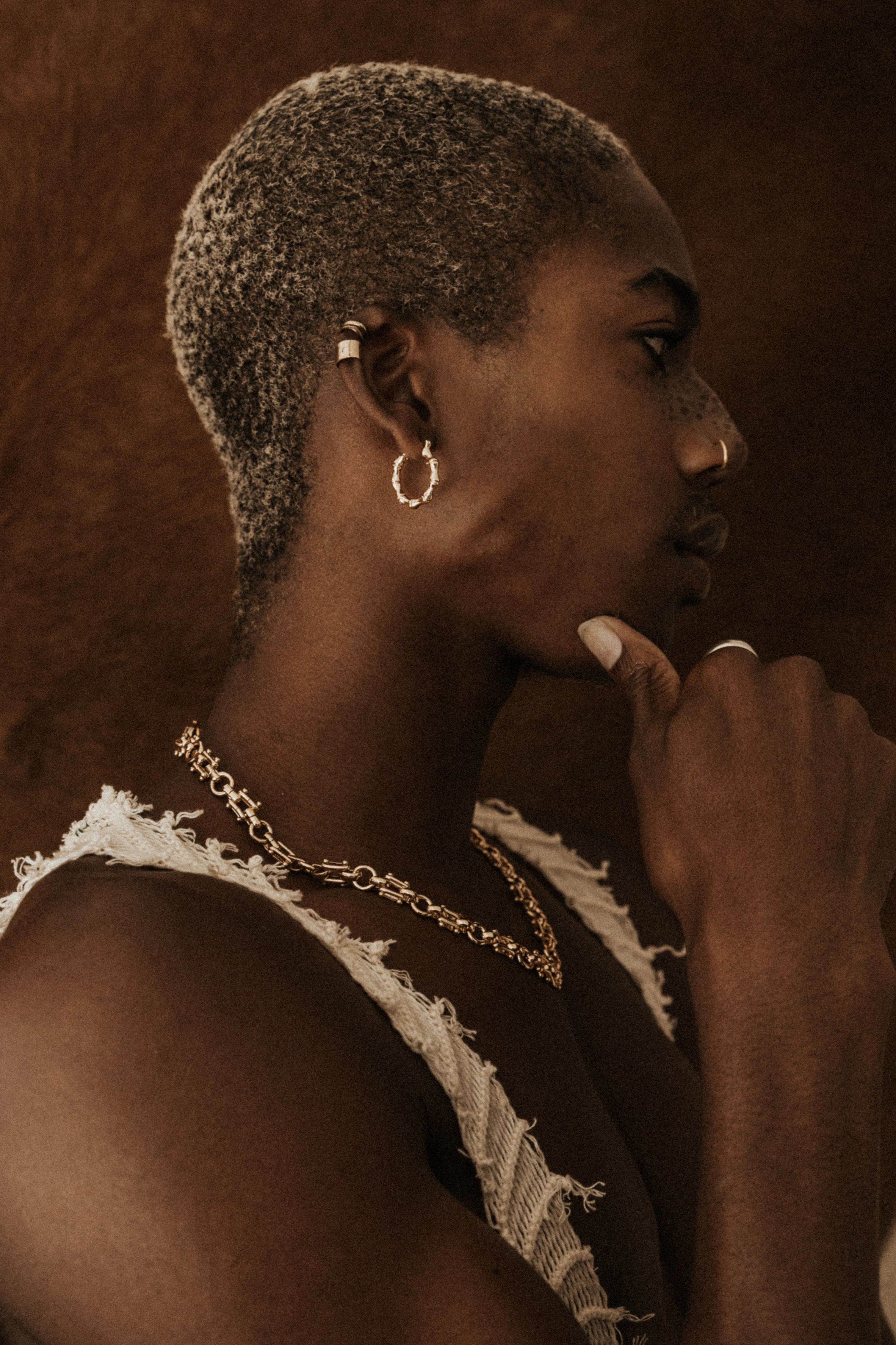 Bamboo-Inspired Hoop Earrings