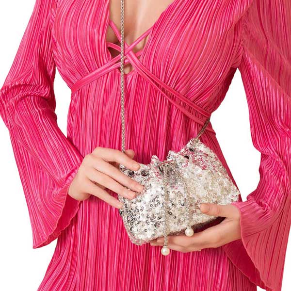 Elegant Black Sequin Evening Bag