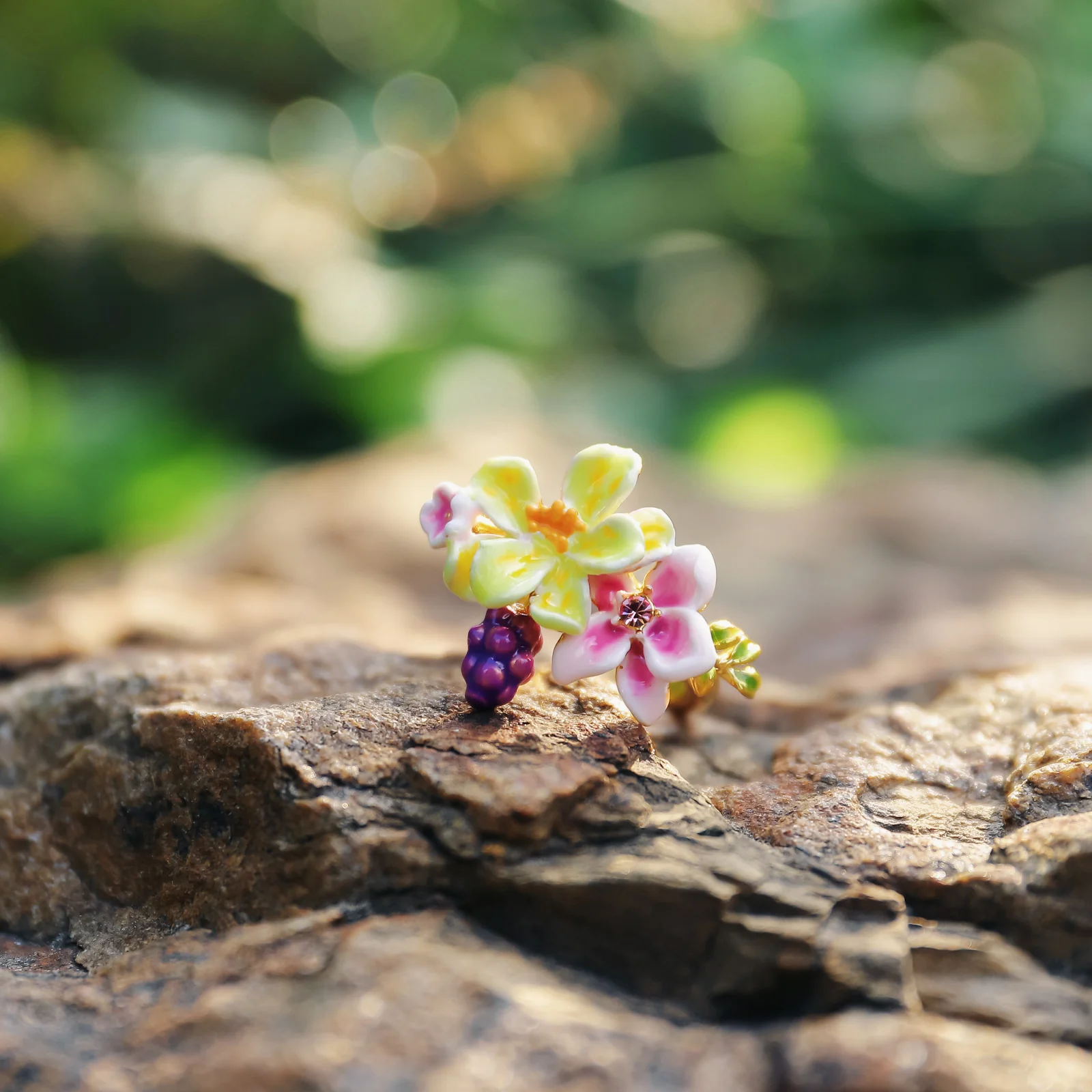 Vibrant Floral Adjustable Ring