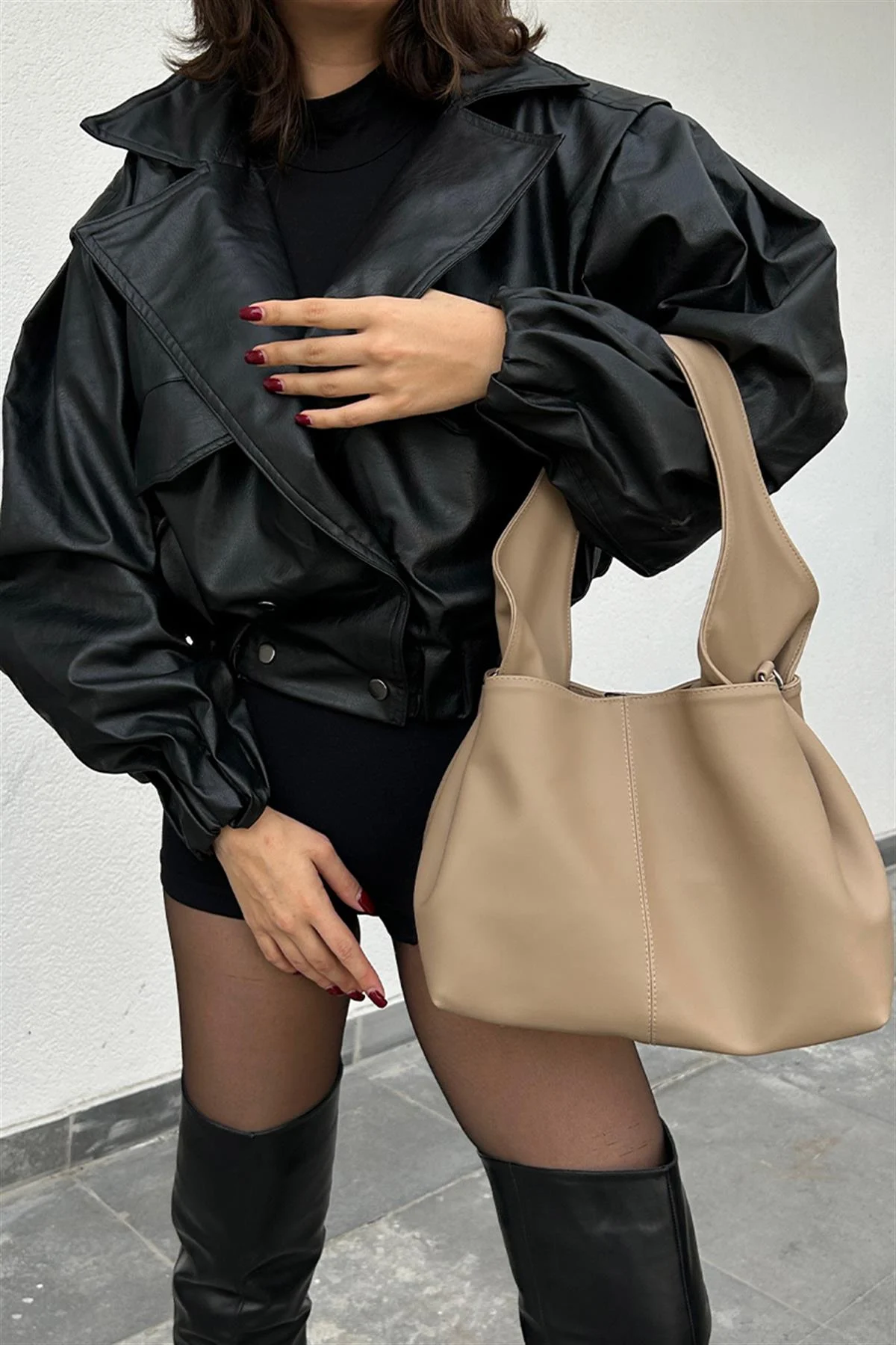 Elegant Taupe Handbag