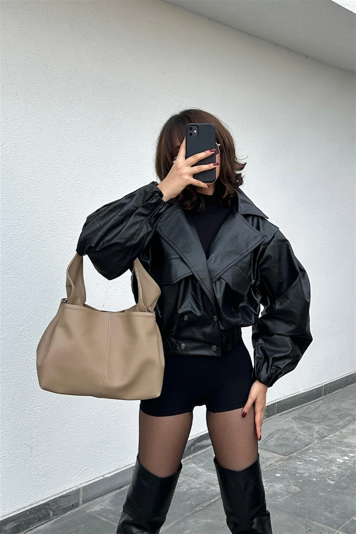 Elegant Taupe Handbag