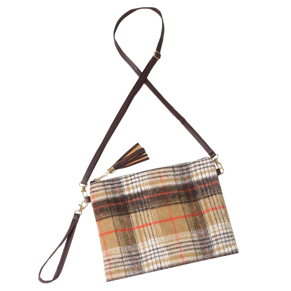 Chic Plaid Pattern Shoulder Bag