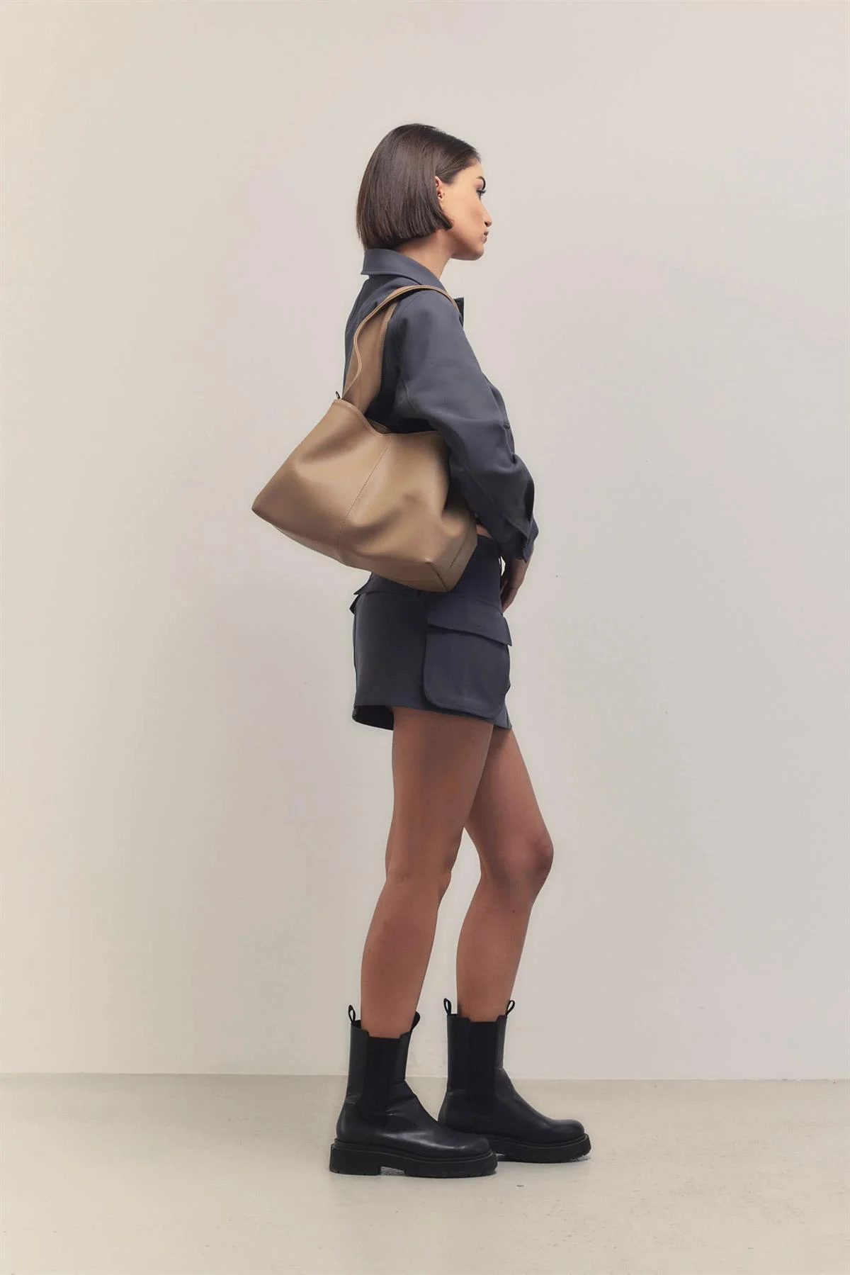 Elegant Taupe Handbag