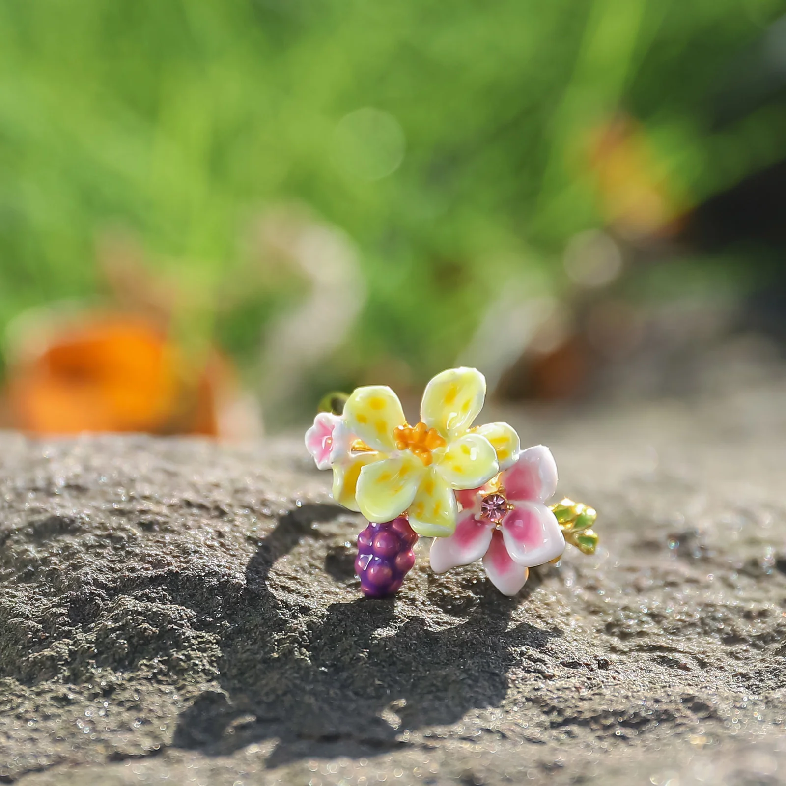 Vibrant Floral Adjustable Ring