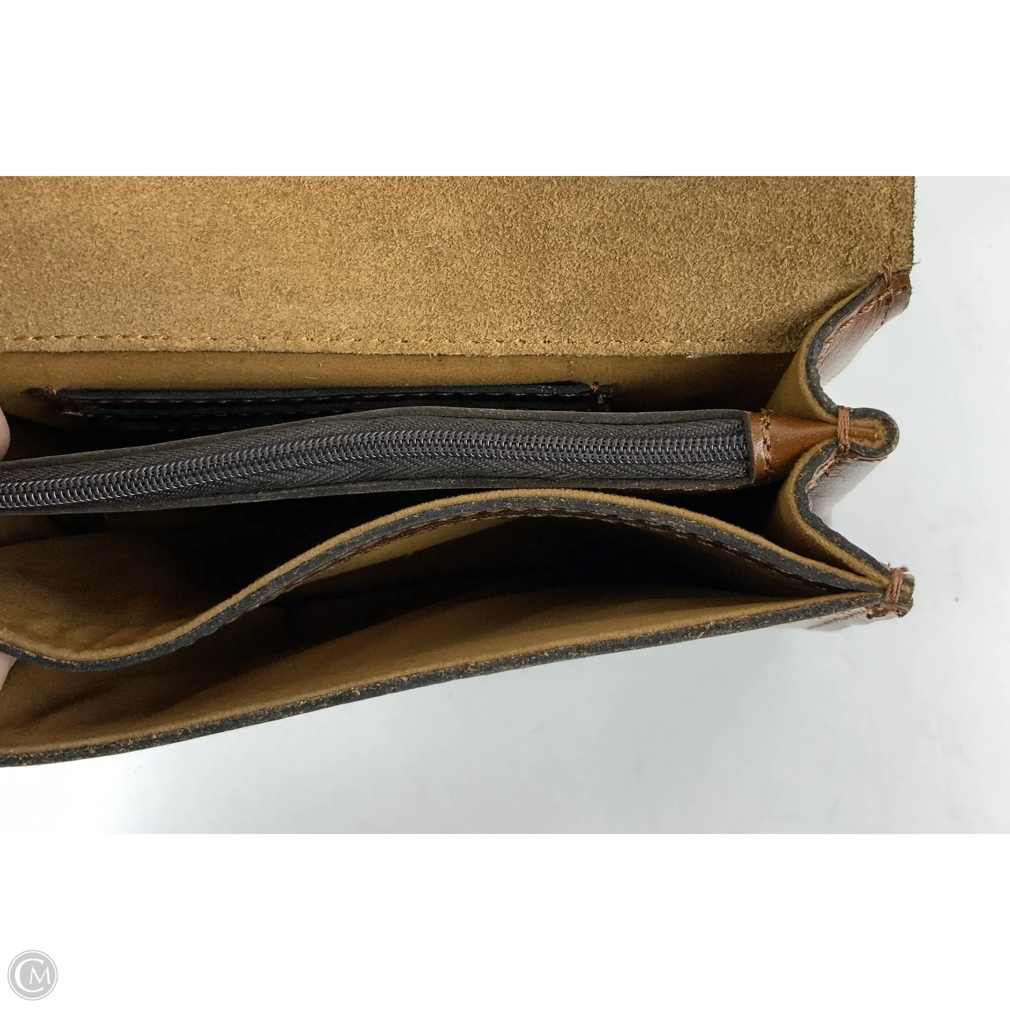 Elegant Brown Faux Leather Crossbody Bag