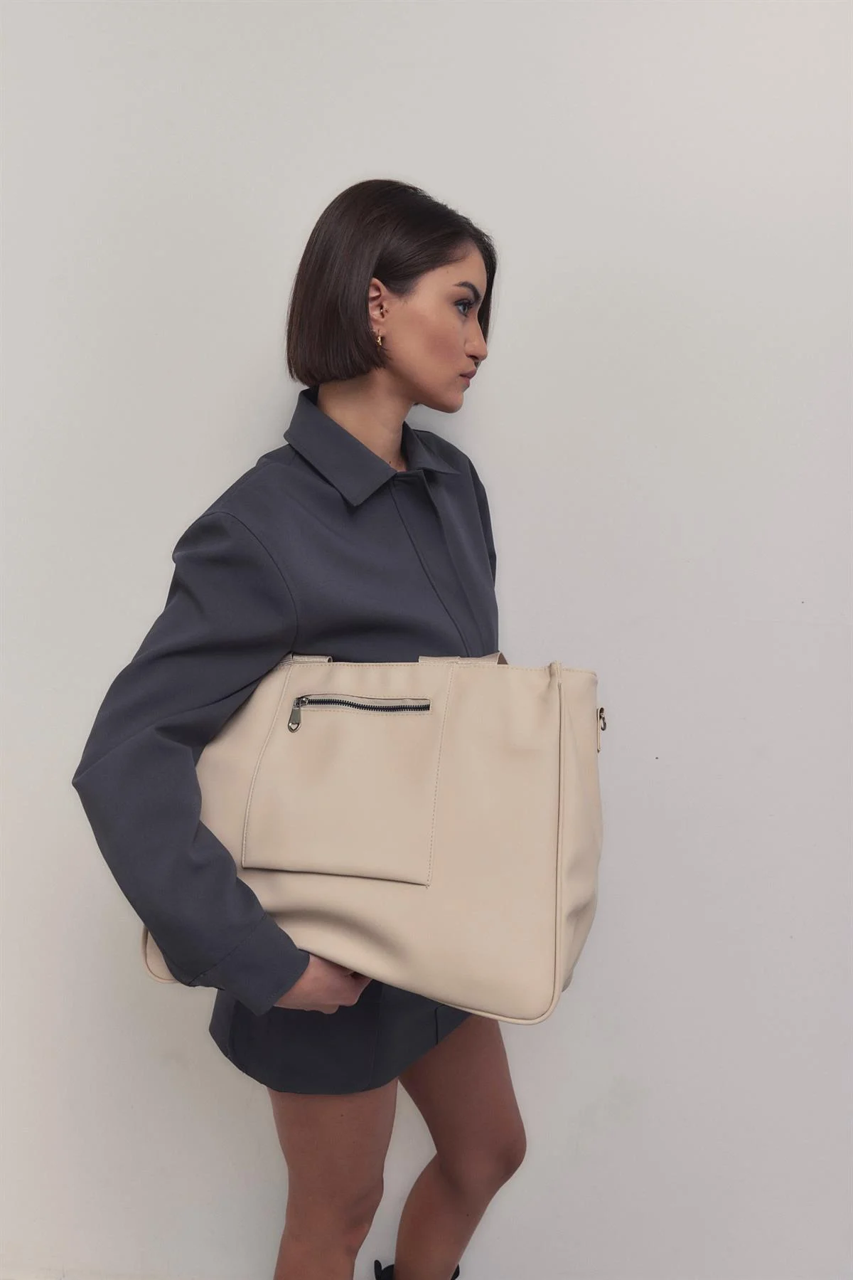 Stylish Beige Tote Bag