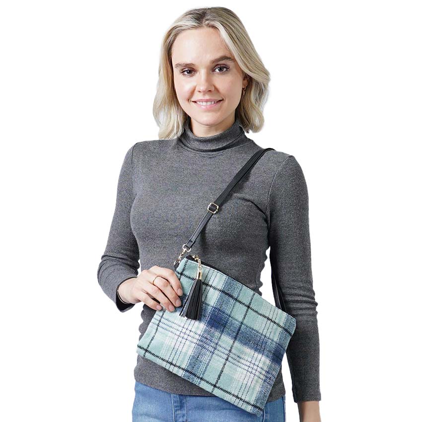 Chic Plaid Pattern Shoulder Bag