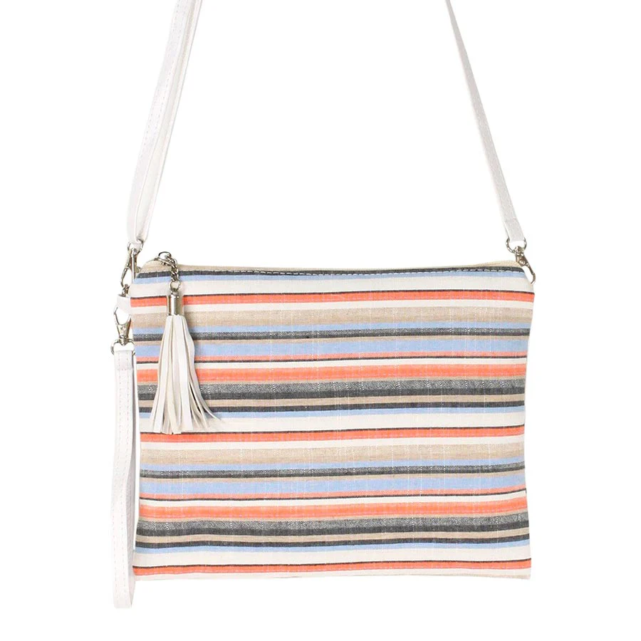 Elegant Striped Crossbody Bag