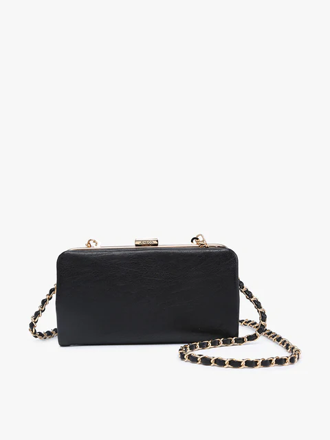 Elegant Black Faux Leather Handbag