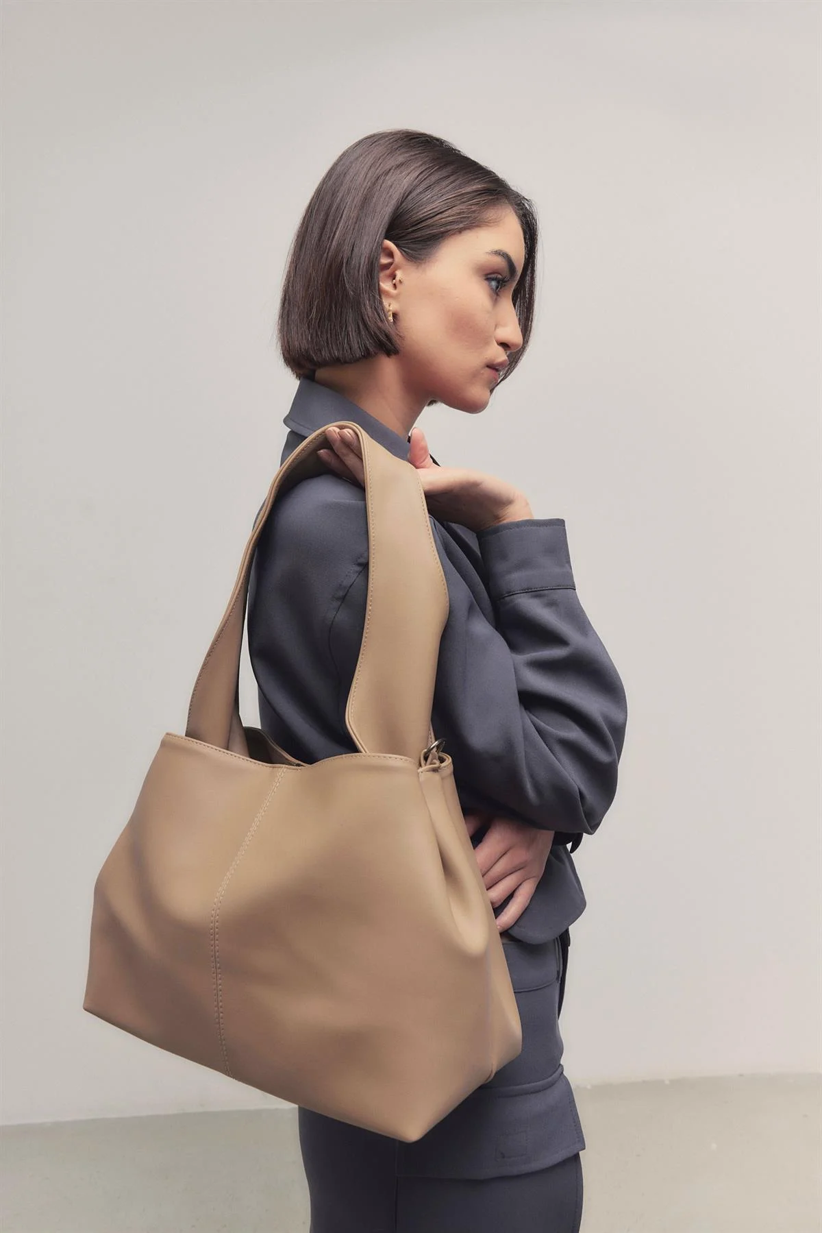Elegant Taupe Handbag