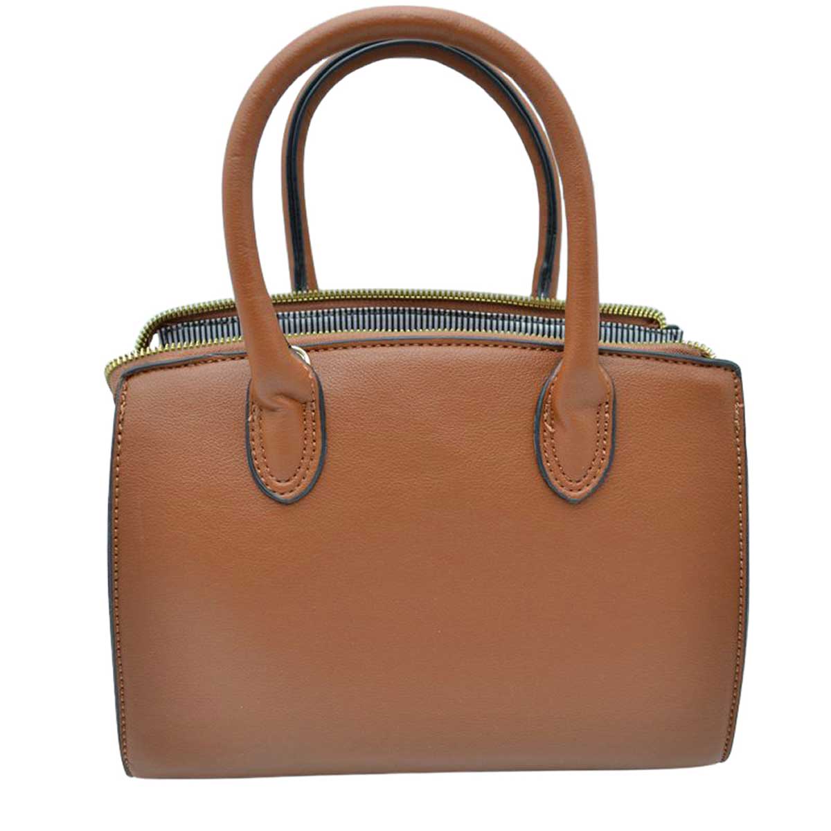 Elegant Black Faux Leather Handbag