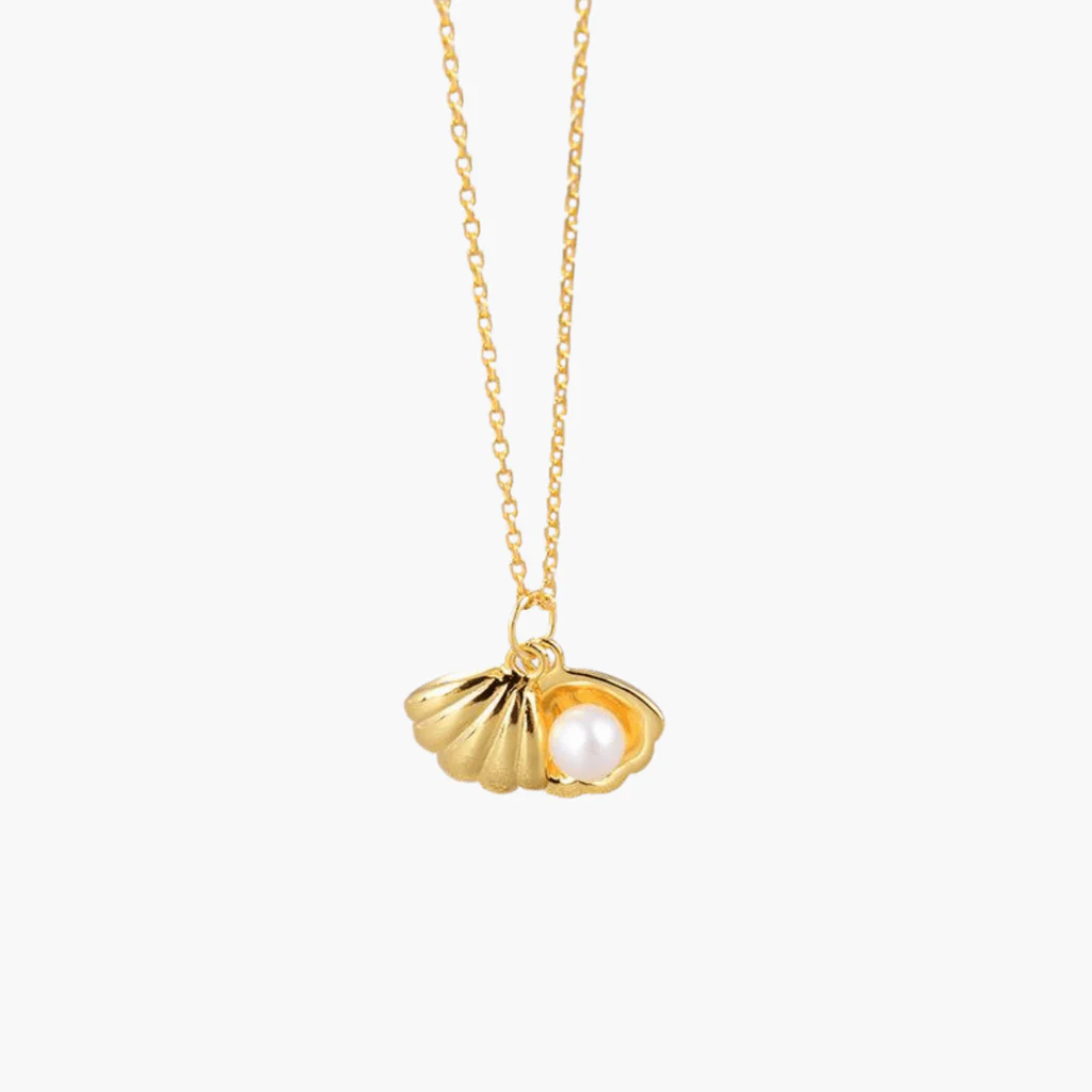 Elegant Seashell Pearl Necklace