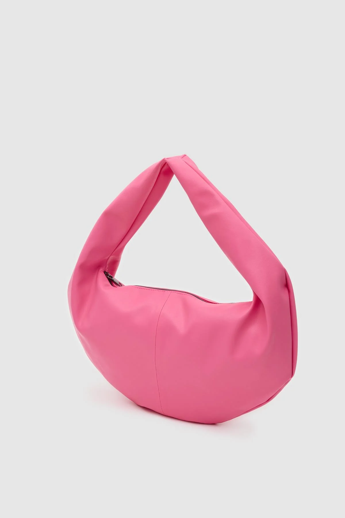 Chic Pink Crescent Shoulder Bag