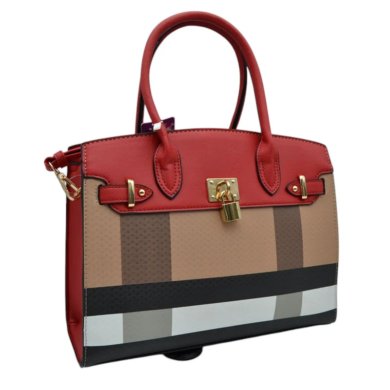 Elegant Black Faux Leather Handbag