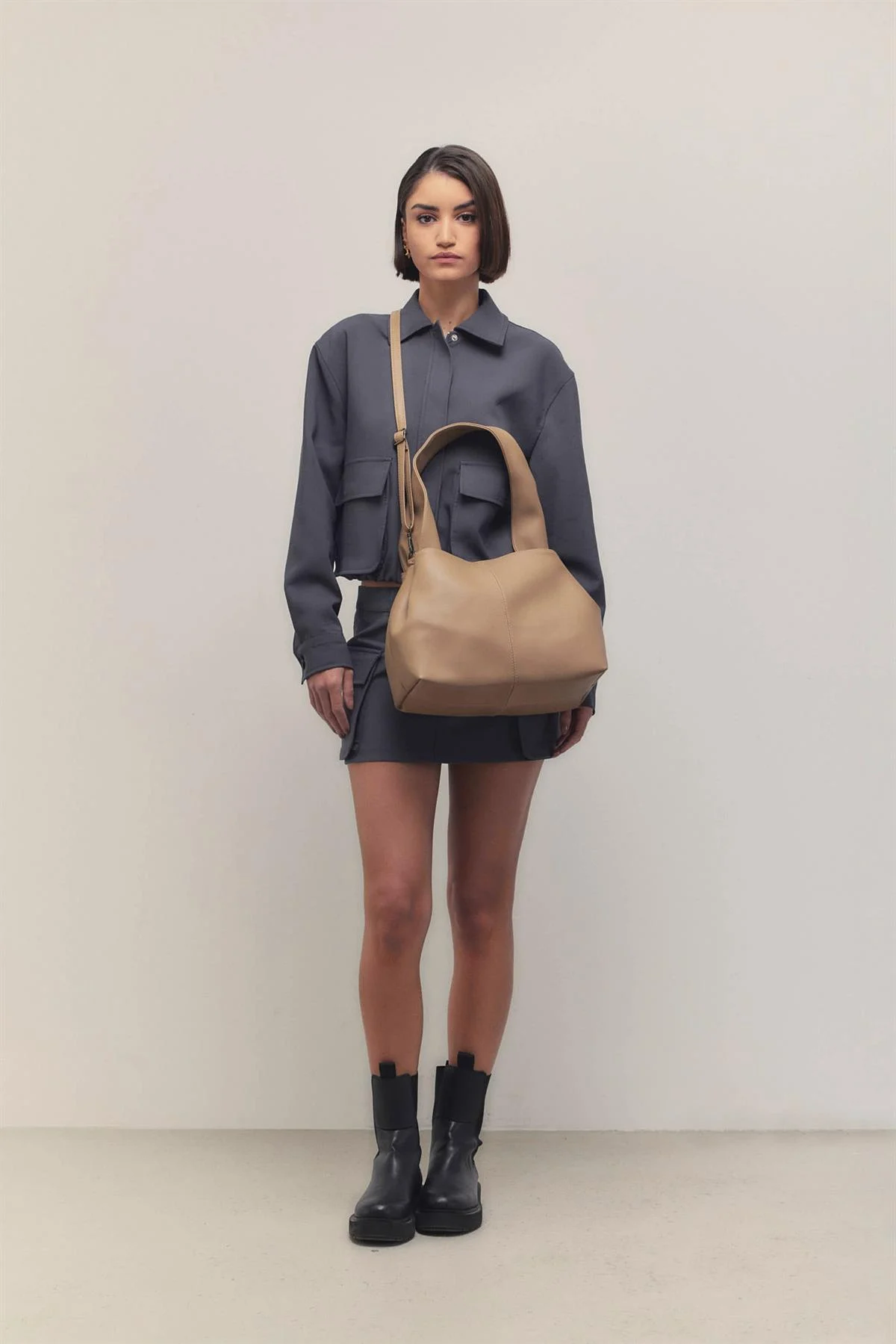 Elegant Taupe Handbag