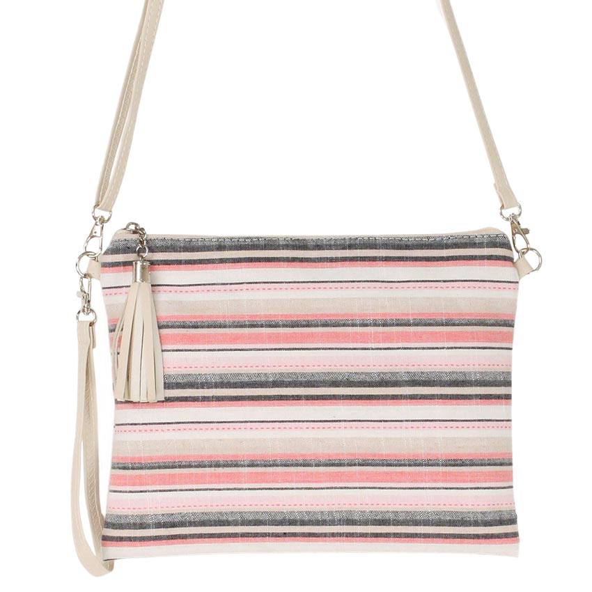 Elegant Striped Crossbody Bag