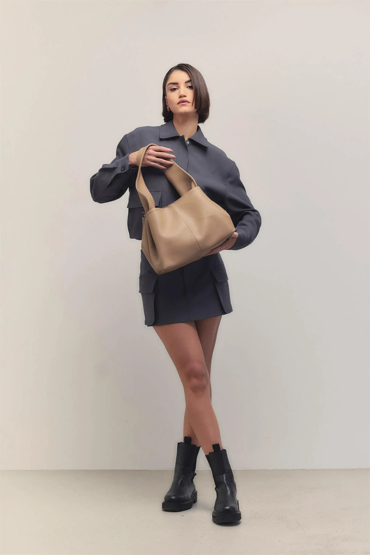 Elegant Taupe Handbag
