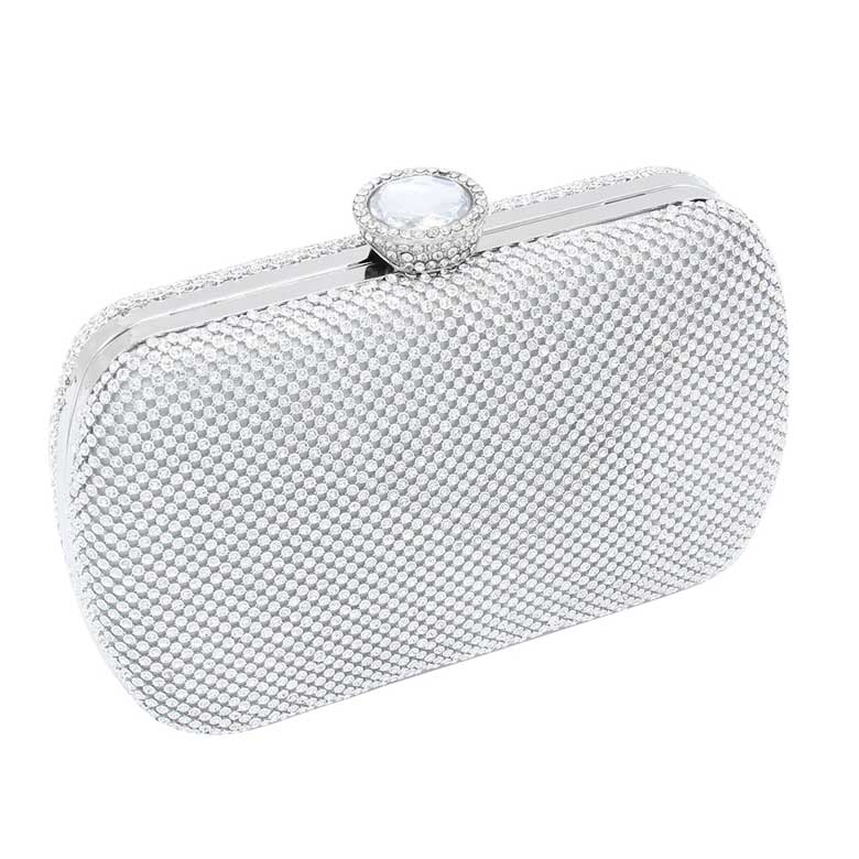Elegant Pearl-Embellished Clutch