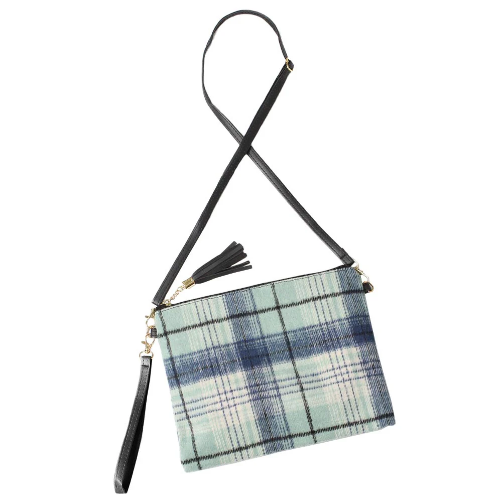Chic Plaid Pattern Shoulder Bag